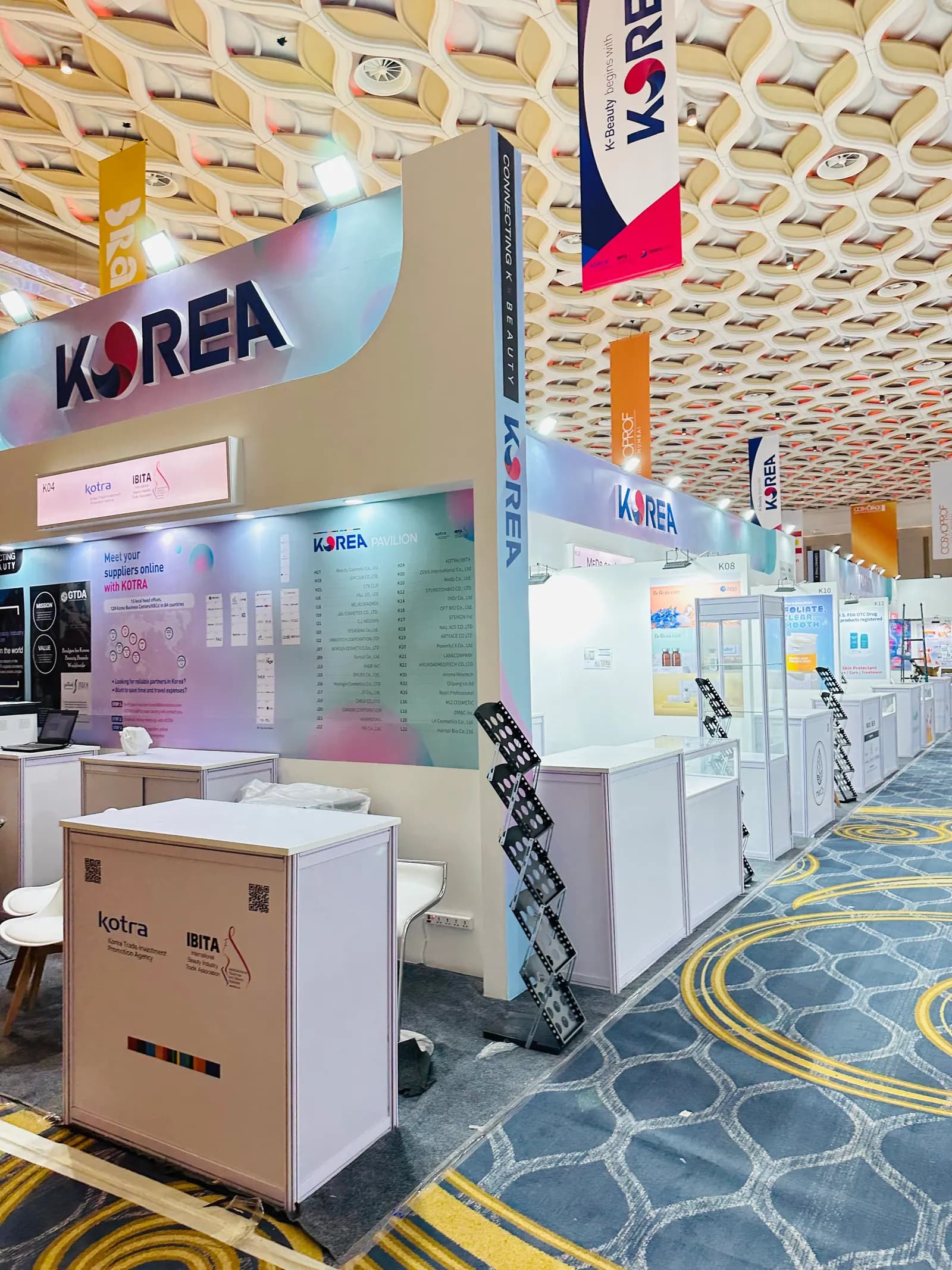 400 sqm Korea Pavilion Jio Cosmopro 2024 — exhibition stand photo 3
