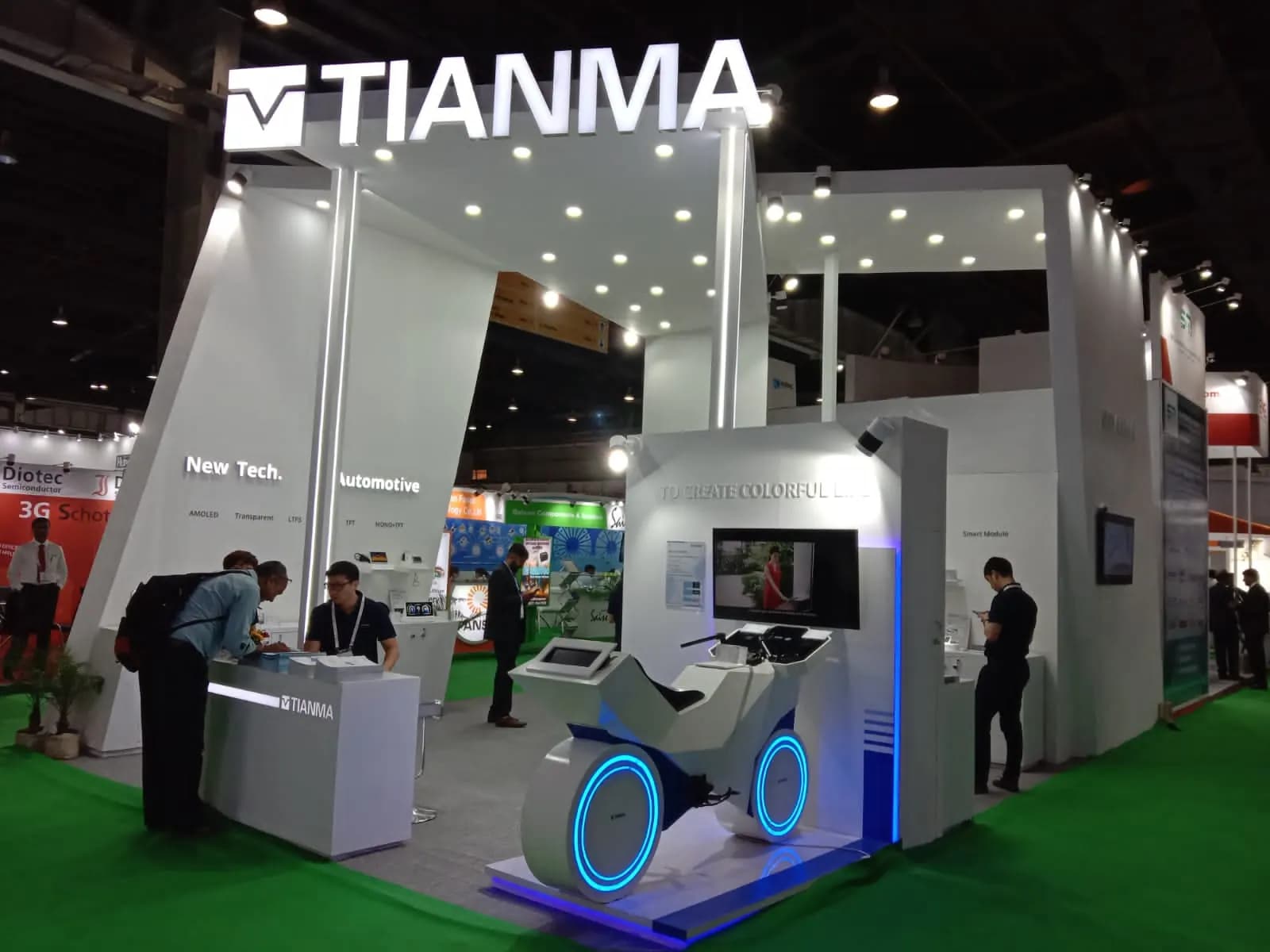 TIANMA Electronica Stall 90 sqm Delhi — exhibition stand photo 1