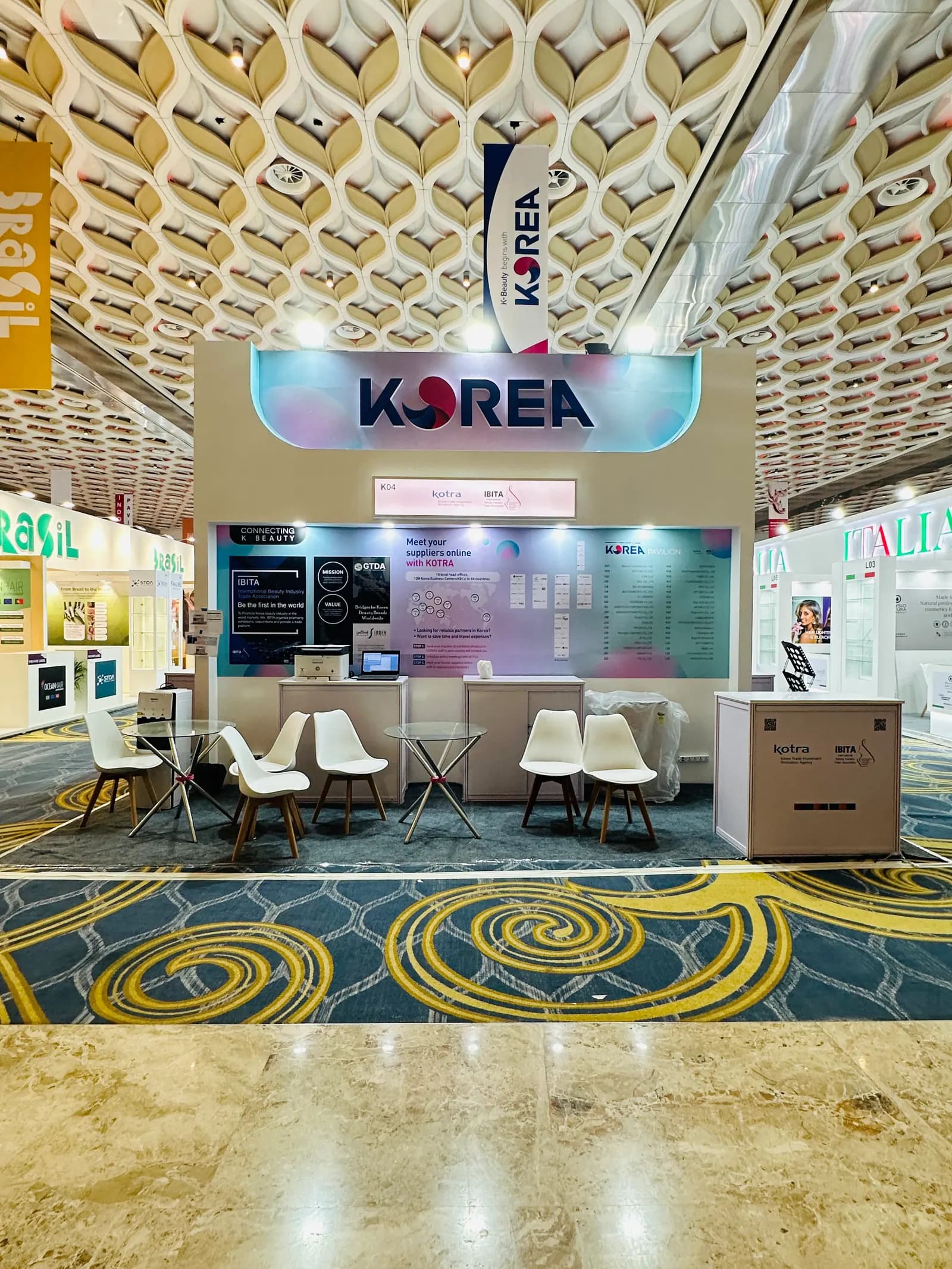 400 sqm Korea Pavilion Jio Cosmopro 2024 — exhibition stand photo 1