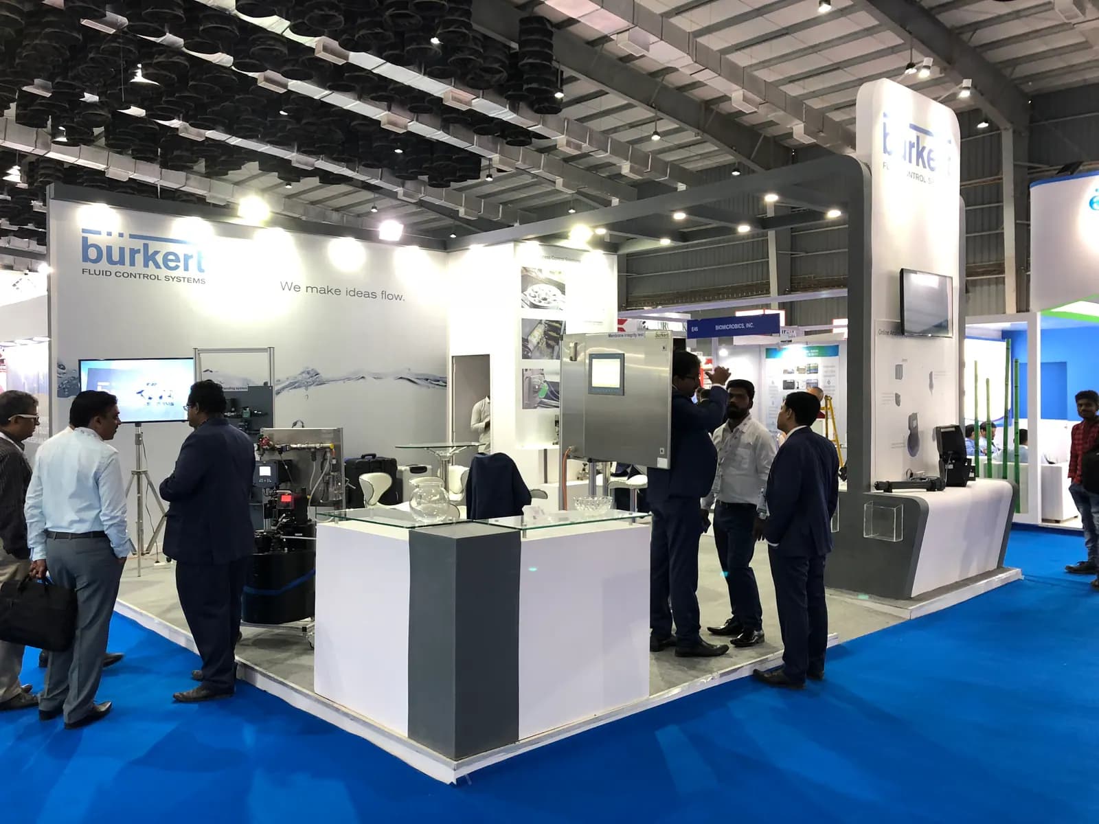 Exhibition stand mock-up in the Mumbai facility