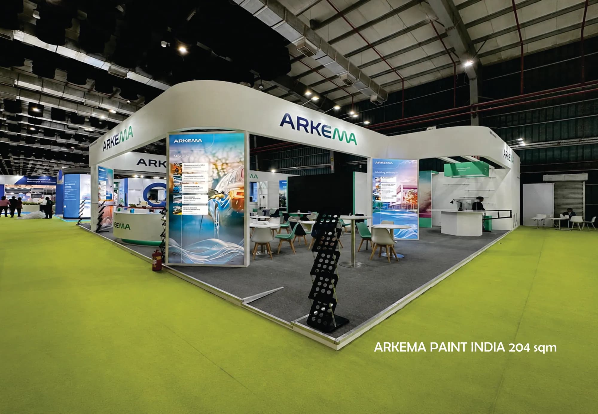Custom exhibition stand built for Arkema
